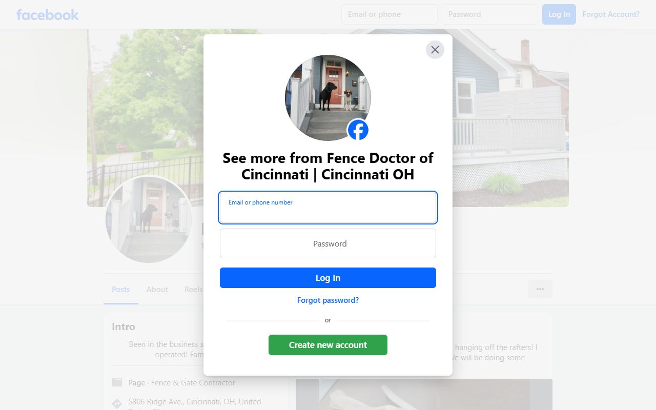 Fence Doctor of Cincinnati website screenshot